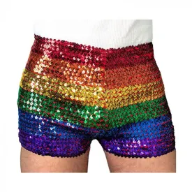 Adult Rainbow Sequin Shorts