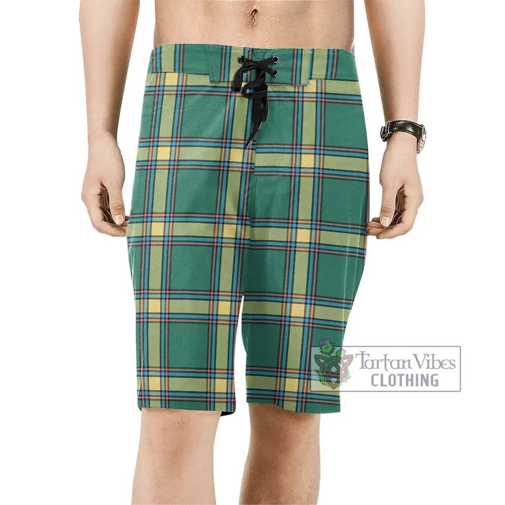 Alberta Province Canada Tartan Men's Board Shorts