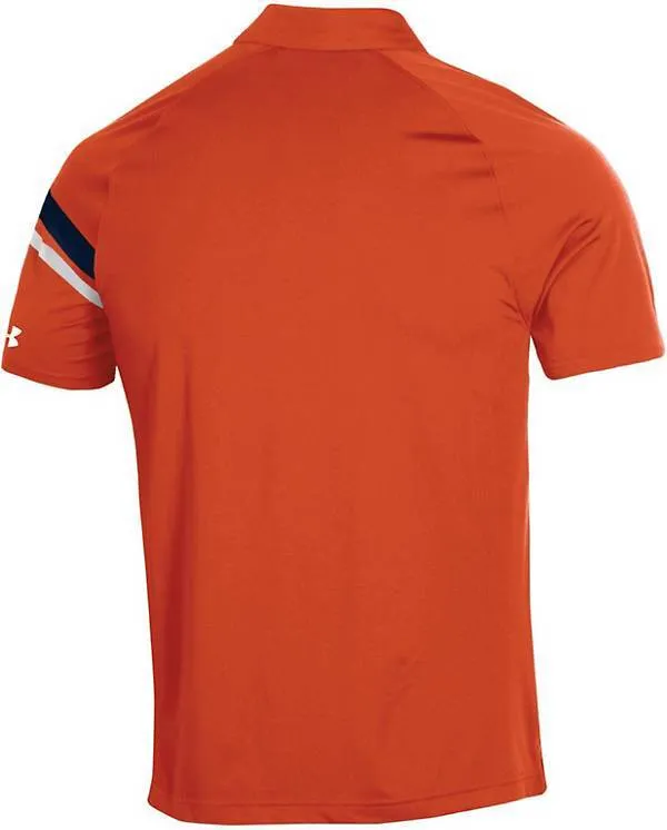 Auburn Tigers Under Armour Orange 2019 Sideline Tour Drive Coaches Polo