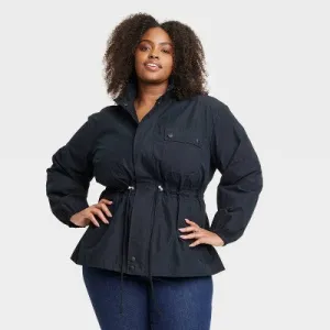 AVA & VIV Womens Plus Size Lightweight Anorak Jacket - Zip-Up, Sporty, Relaxed Fit