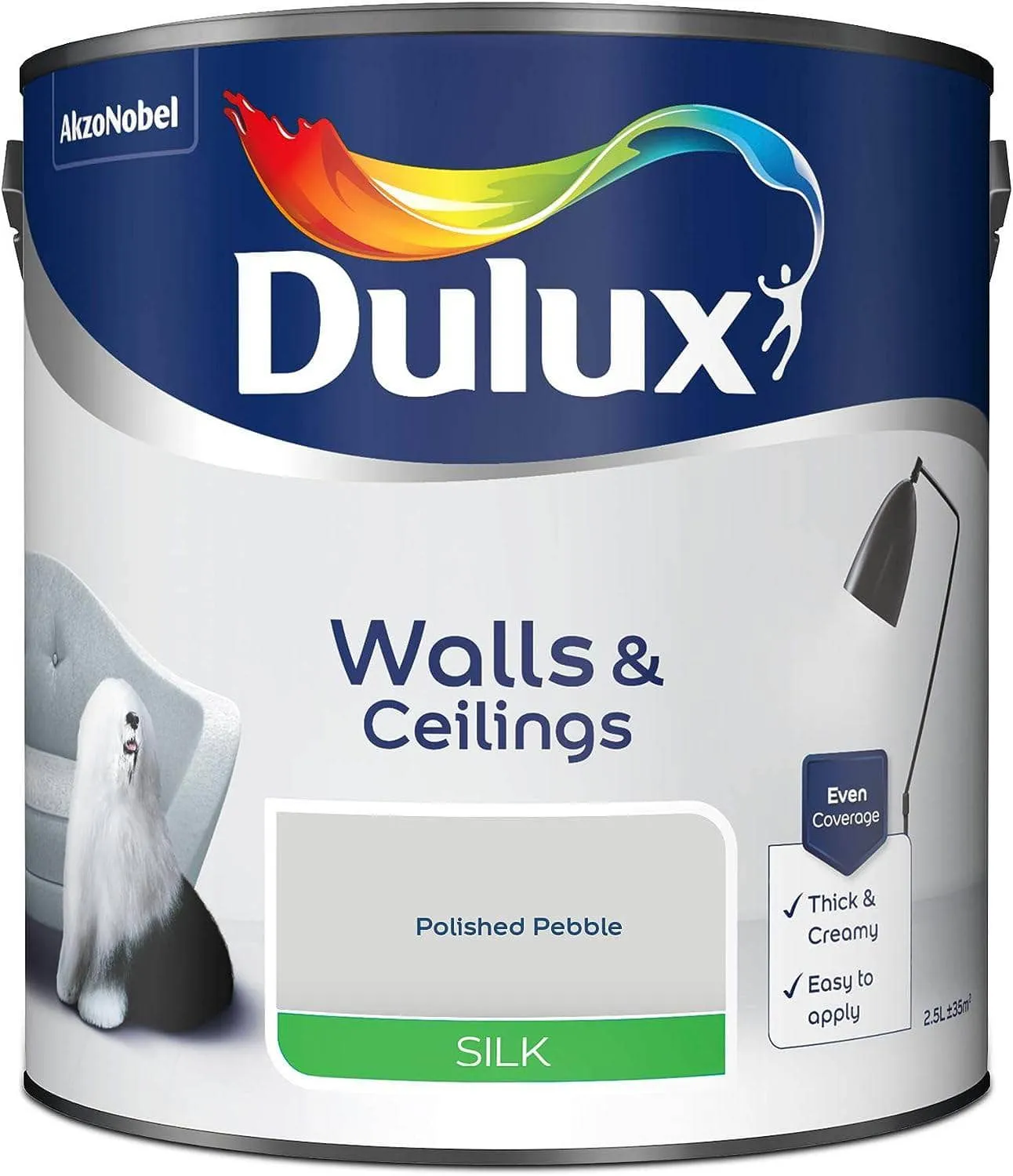 Dulux Silk Emulsion 2.5L - Polished Pebble