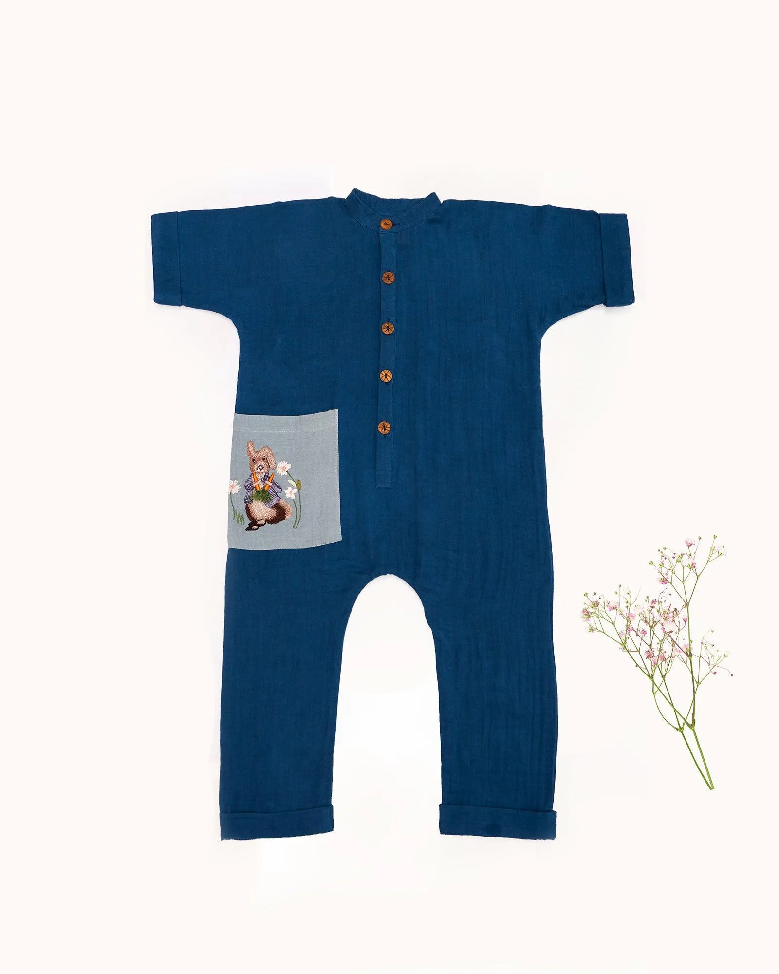 Embroidered Peter Rabbit Jumpsuit