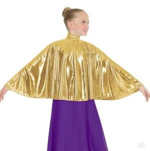 Eurotard 14739C Girls Guiding Light Metallic Mock Neck Praise Cape