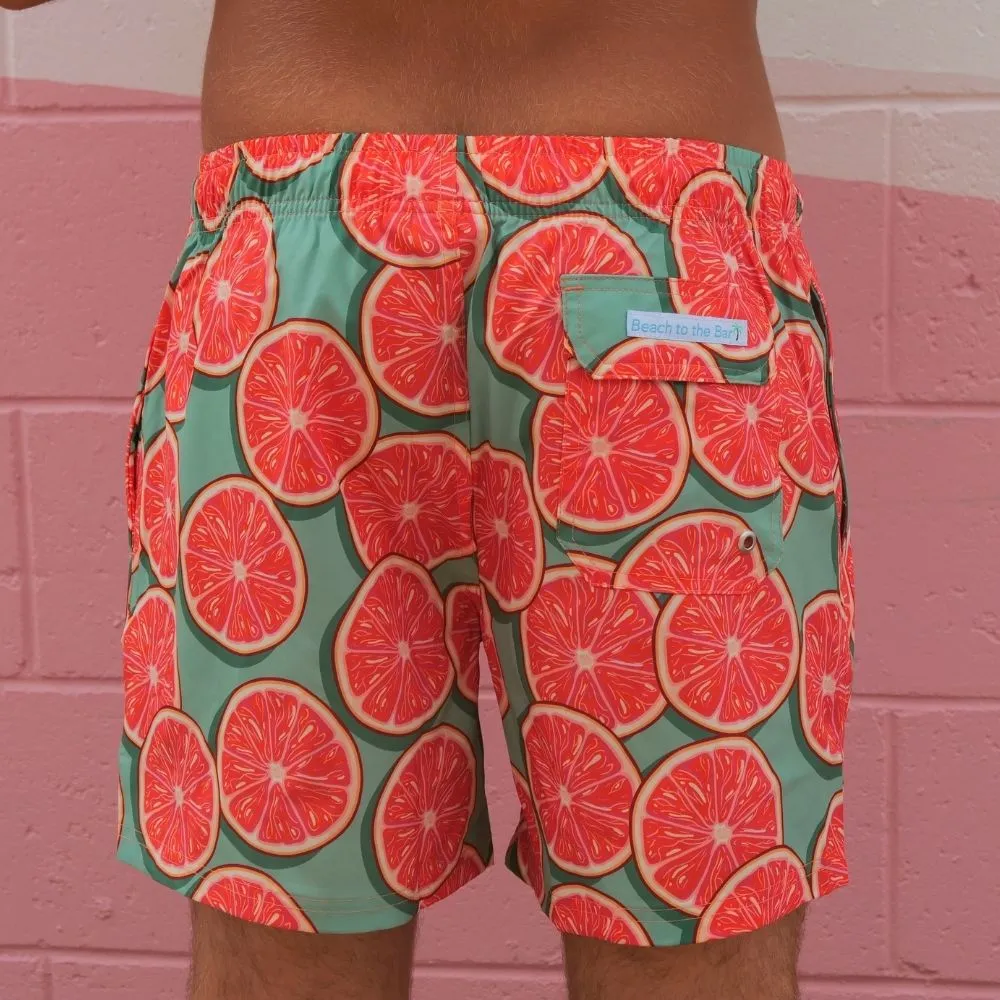 Groovy Grapefruit - Recycled Swim Shorts