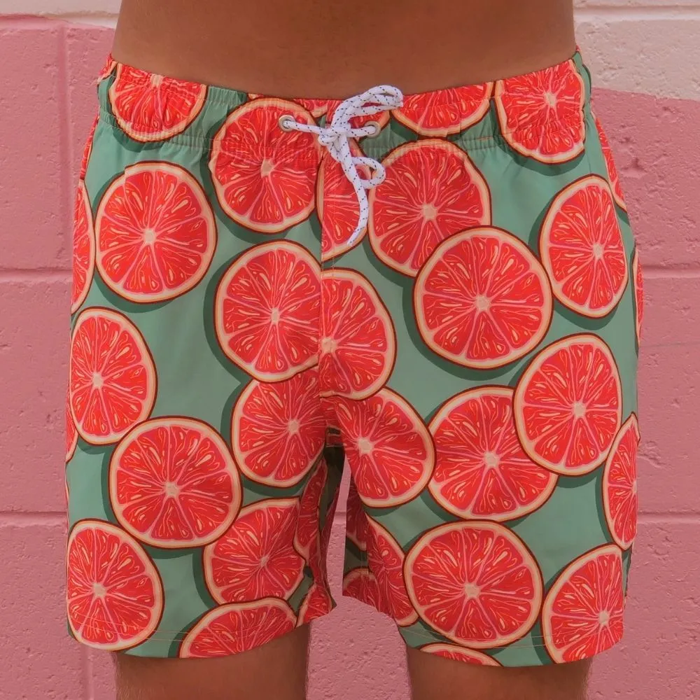 Groovy Grapefruit - Recycled Swim Shorts