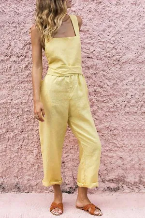 Halter Neck Backless Sleeveless Jumpsuits