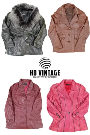 HD215 Ladies Y2K Leather Trenchcoats - 16 pcs