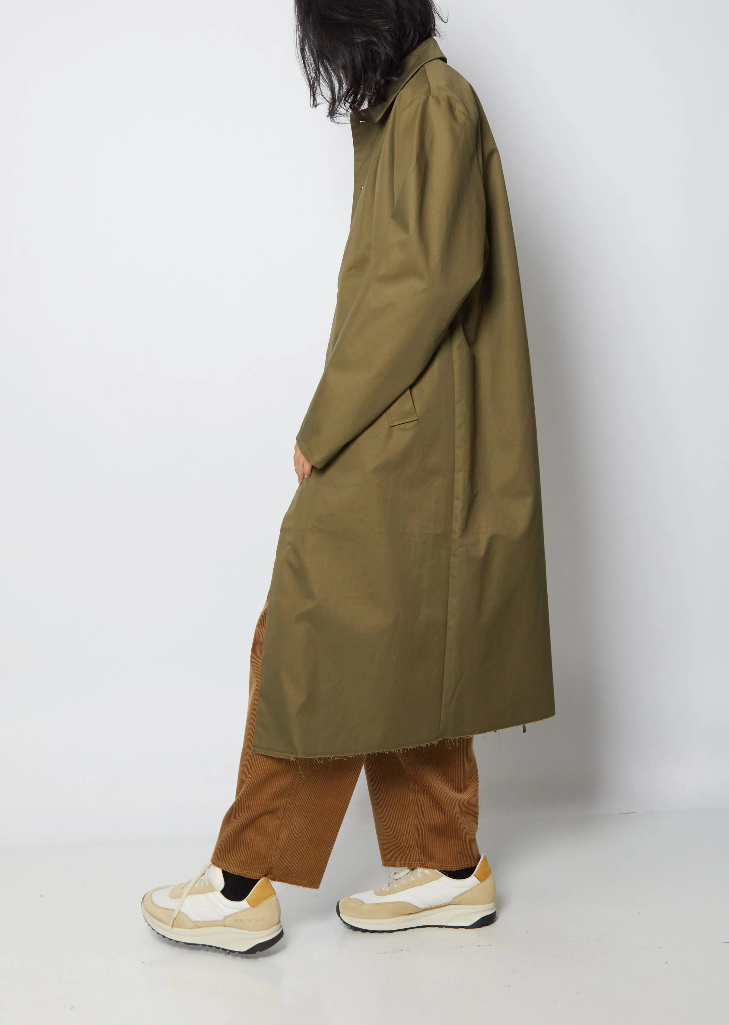 Long Cotton Twill Coat