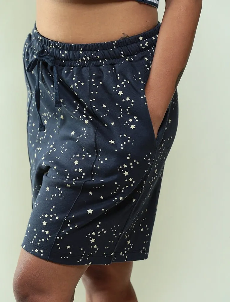 North Star Biowashed Organic Cotton Shorts- Navy Blue