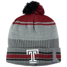 Temple Owls Under Armour 2019 Sideline POM Cuffed Knit Beanie Hat Cap